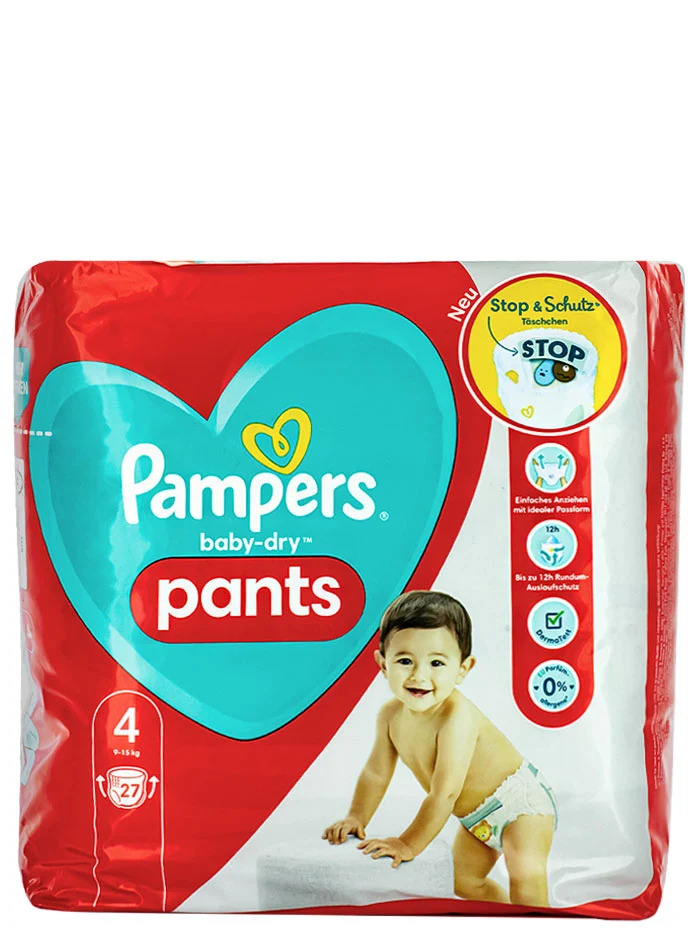 Pampers scutece chilotel nr. 4 9-15 kg 27 buc baby-dry
