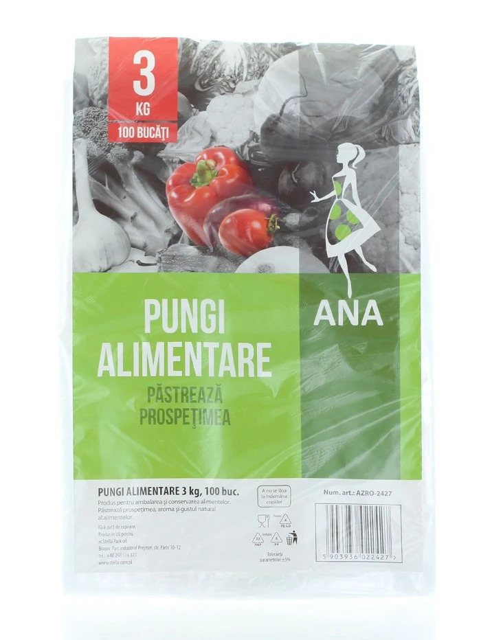 Anna pungi alimentare 3 kg 100 buc
