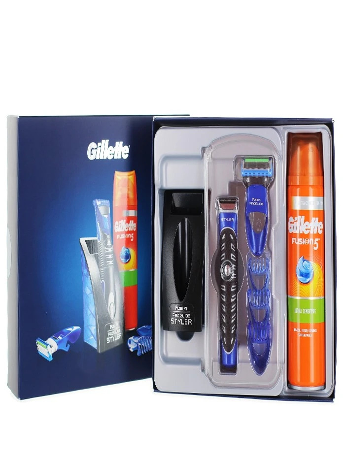 Gillette Caseta Aparat De Tuns Barba Rezerva Gel De Ras 200 Ml