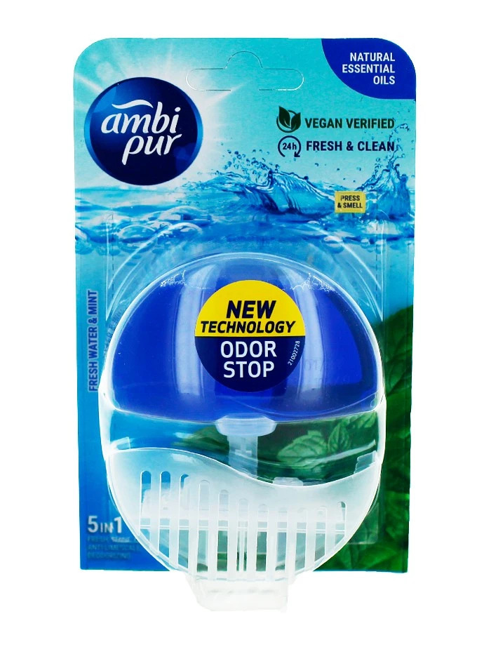 Ambi pur aparat odorizant wc+rezerva 55 ml 5in1 fresh water&mint