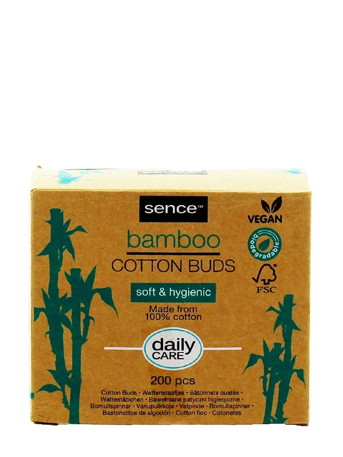 Sence Beauty Betisoare igienice 200 buc Bamboo Soft&Hygienic