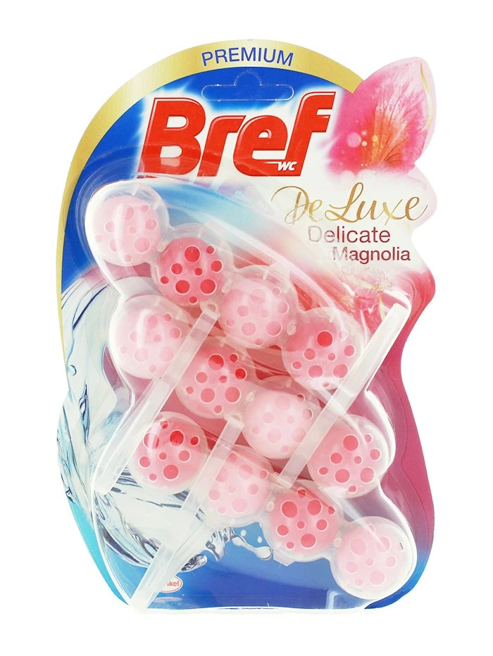 Bref odorizant wc cu bile 3x50g de luxe delicate magnolia