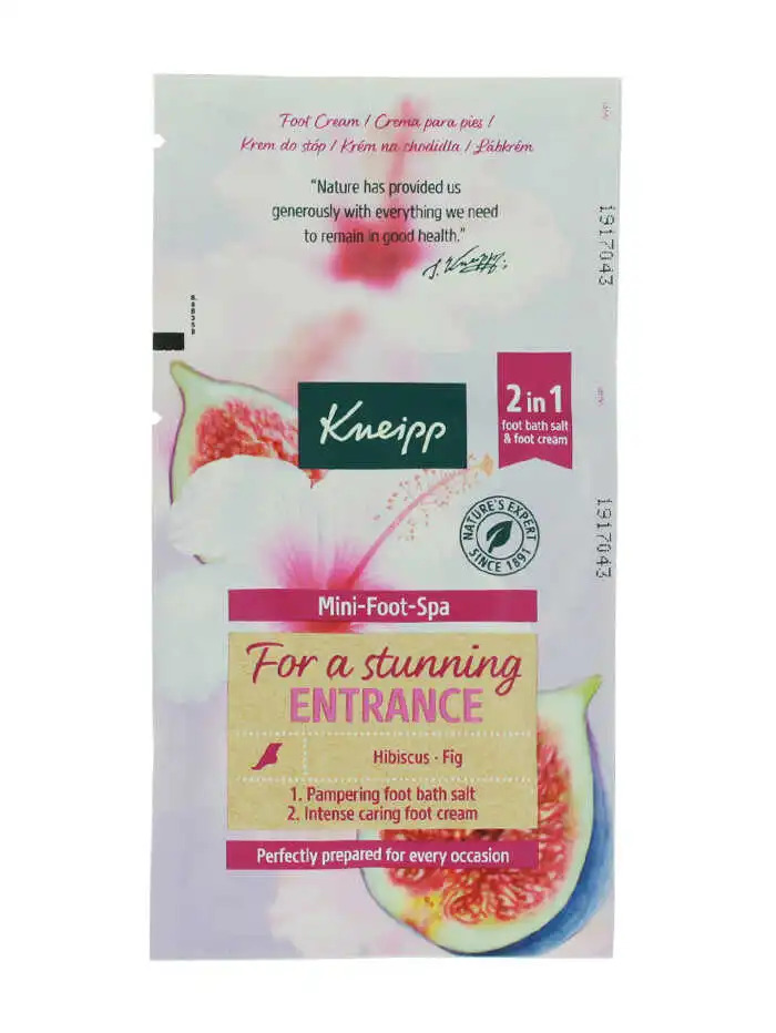 Kneipp sare pentru picioare 40 g+crema pt picioare 10 ml hibiscus-fig