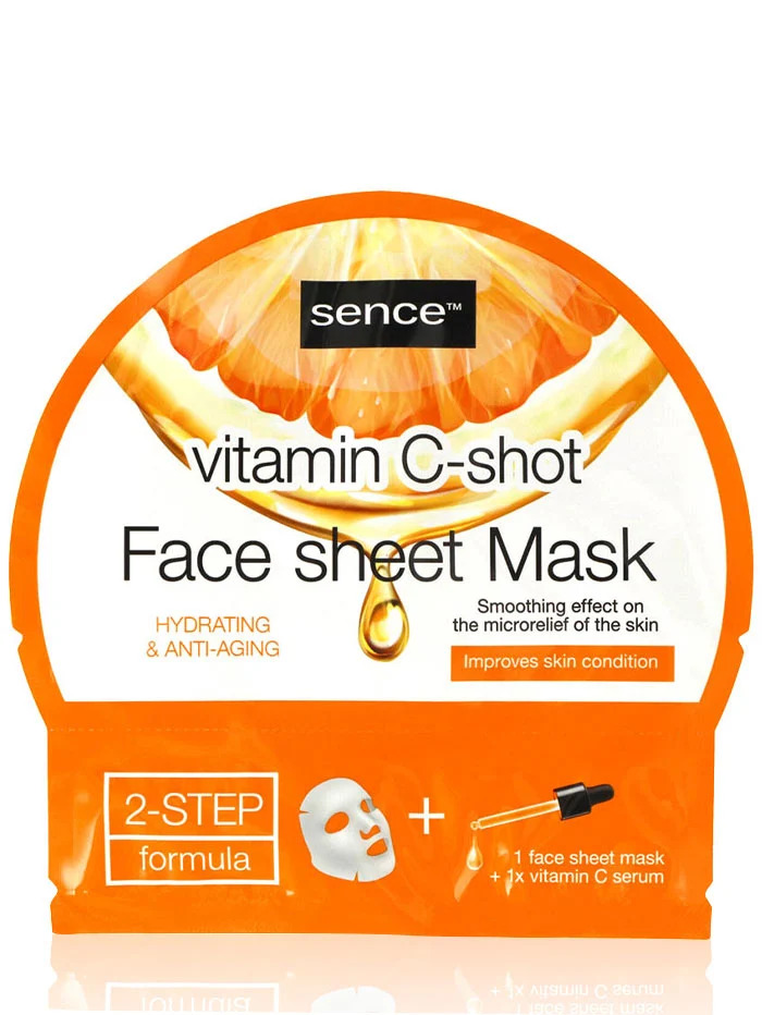 Sence beauty masca de fata 20 ml+serum 5 ml vitamin c hydrating&anti-aging