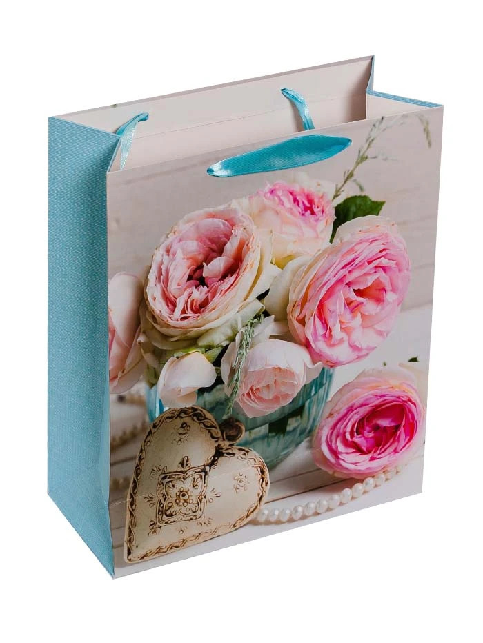 Punga cadou din hartie 26x32 cm (339693) rose