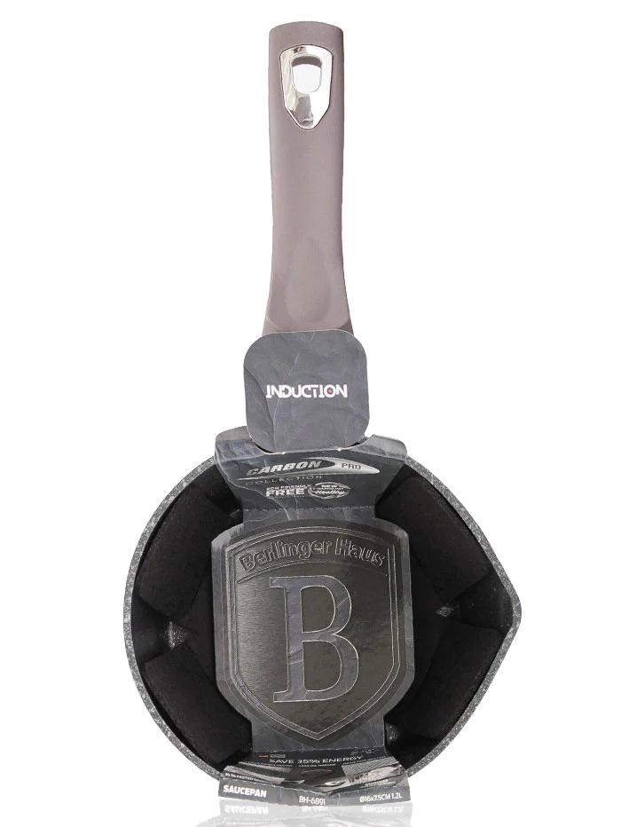 Berlinger haus cratita cu maner (inductie) 16 cm metallic line carbon