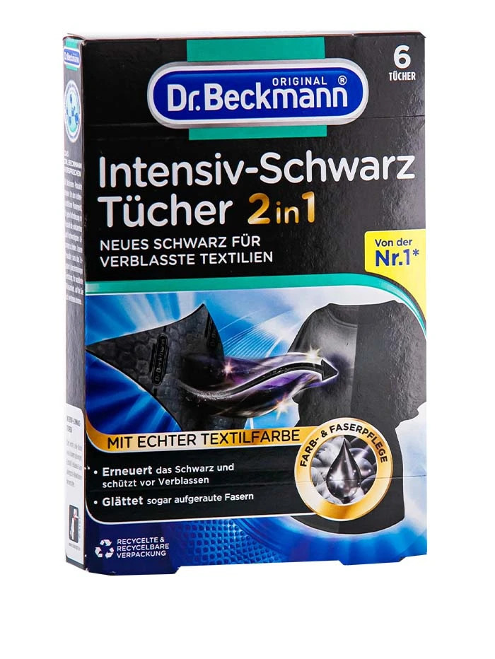 Dr. beckmann servetele pentru revigorarea culorii rufelor negre 6 buc