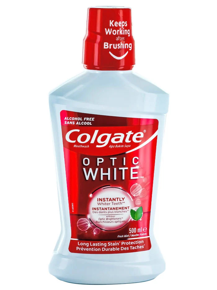 Colgate apa de gura 500 ml optic white