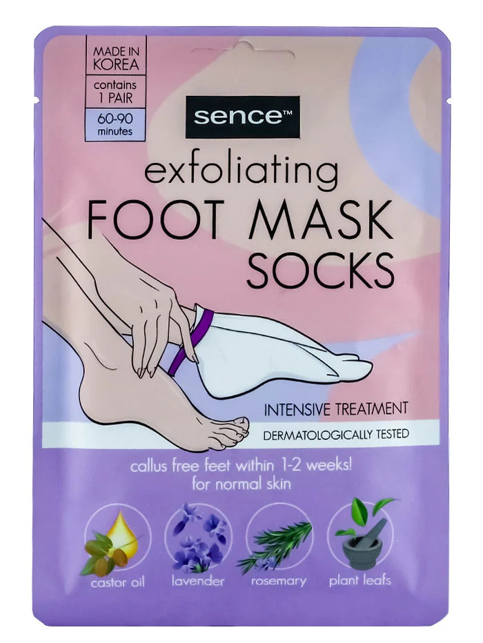Sence beauty masca hidratanta pentru picioare 40 g exfoliating intensive