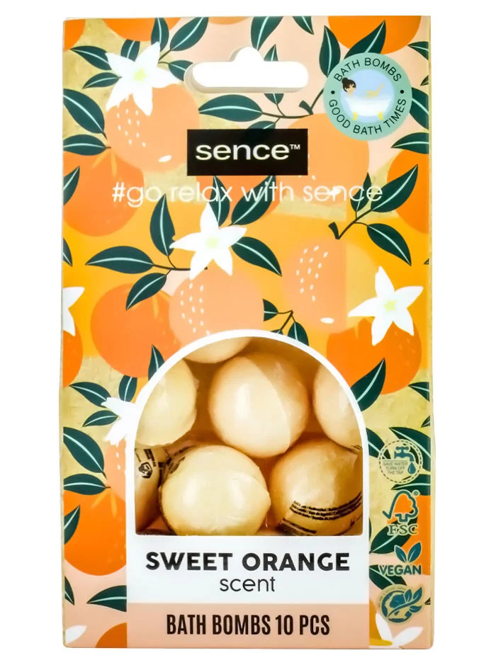 Sence bombe de baie 10x10 g sweet orange