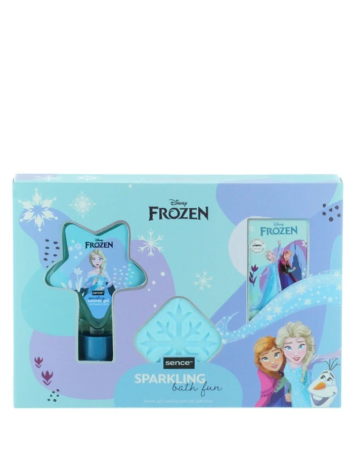 Disney set cadou:gel de dus+sare+bomba de baie 100 ml+50+55 g frozen