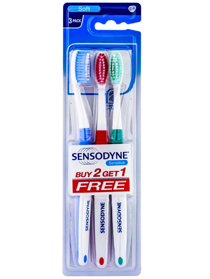 Sensodyne periuta de dinti 3 buc sensitive soft