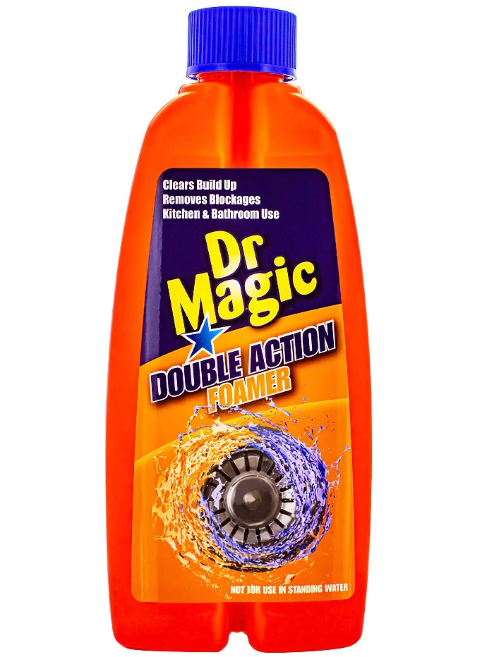 Dr. magic solutie de desfundat tevi si chiuvete 500 ml (2x250 ml) double action foamer