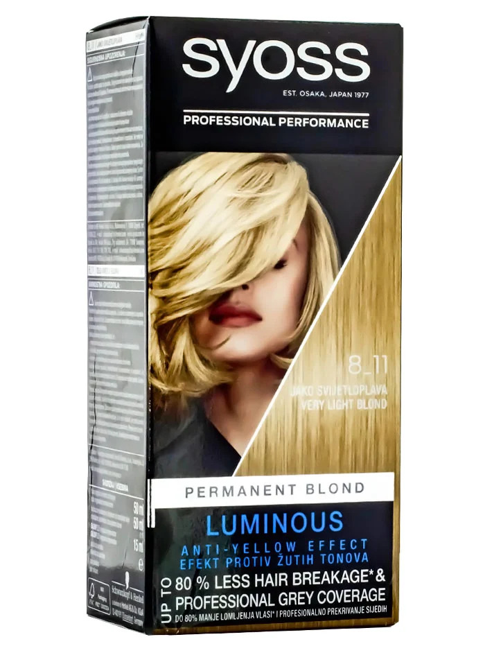 Syoss vopsea de par luminous 8-11 very light blond