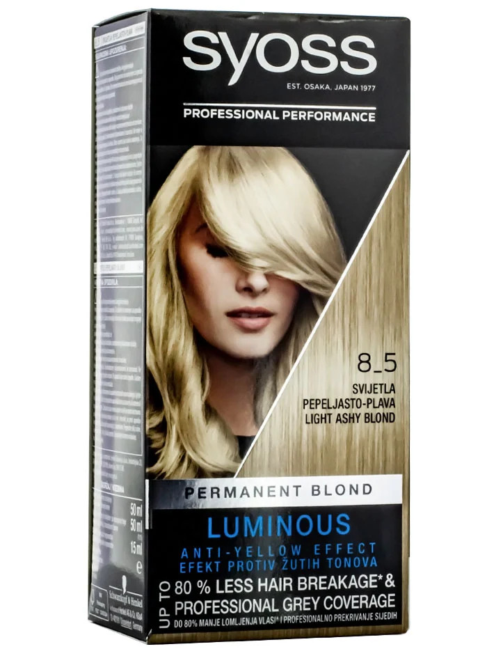 Syoss vopsea de par luminous 8-5 light ashy blond