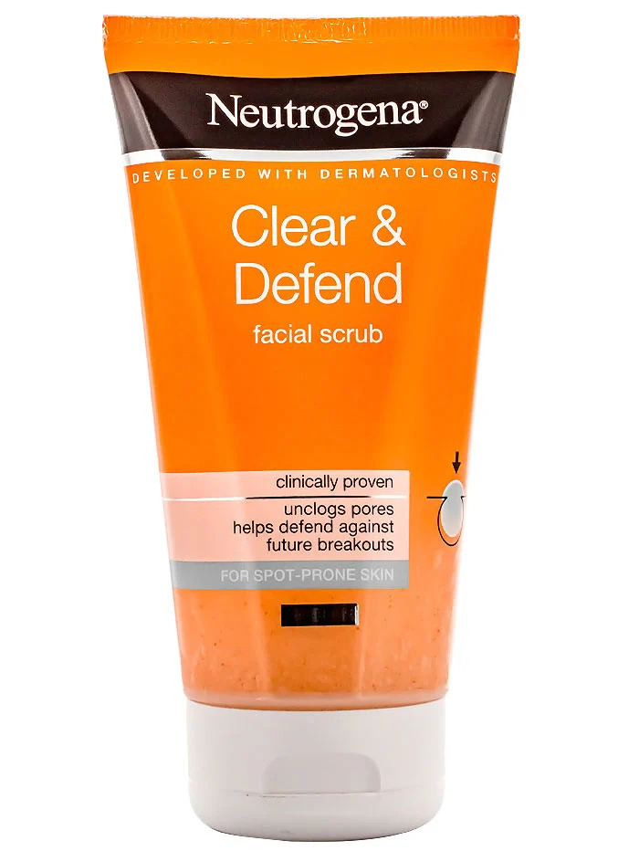 Neutrogena scrub pentru fata 150 ml clear&defend