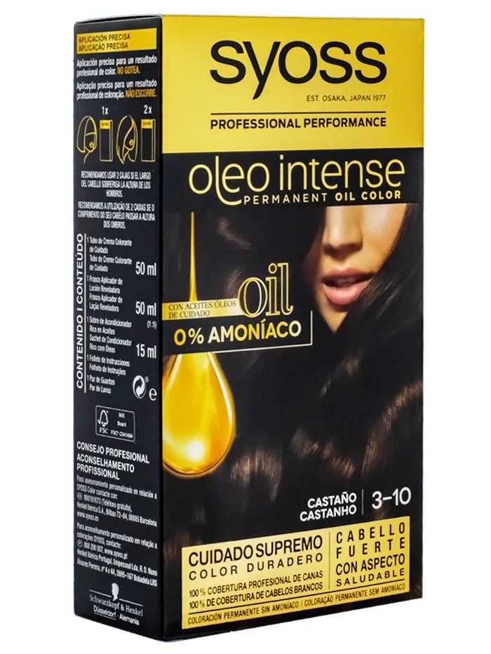 Syoss vopsea de par oleo intense 3-10 castano (brown)