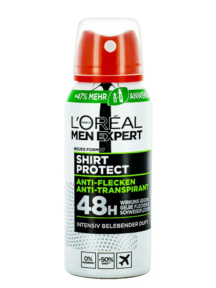 L'oreal men expert spray deodorant barbati 100 ml shirt protect