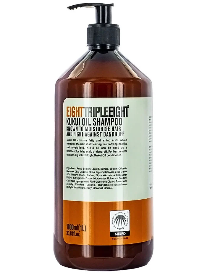 Eight triple eight sampon cu pompa 1 l kukui oil