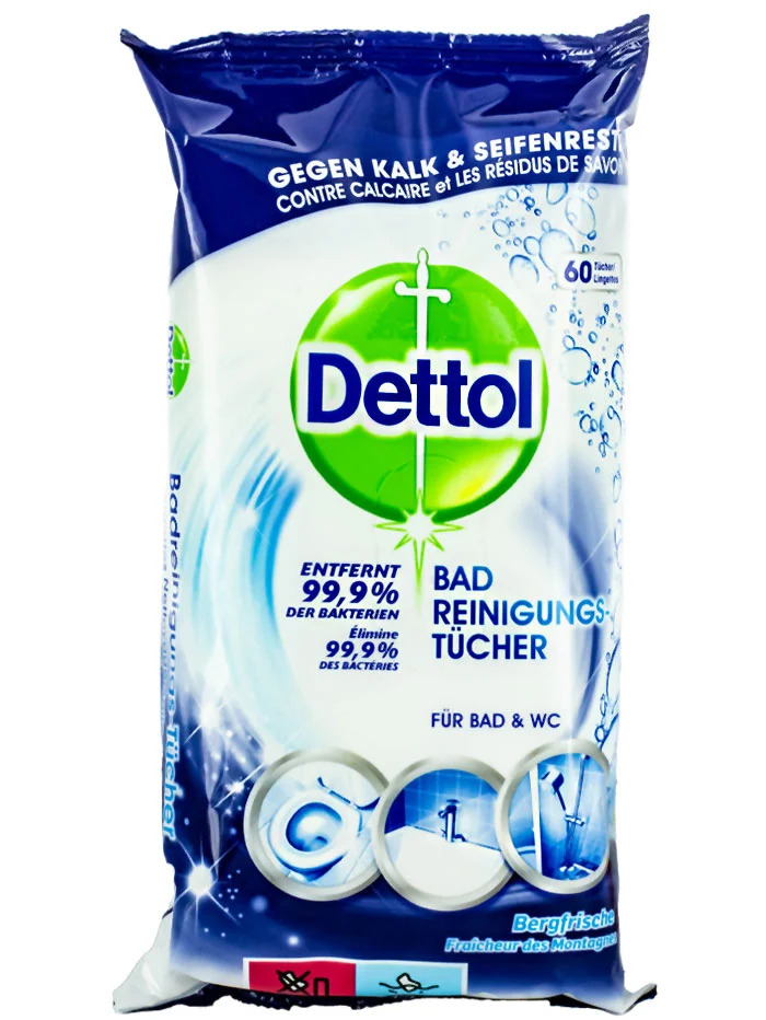 Dettol servetele umede baie 60 buc bergfrische