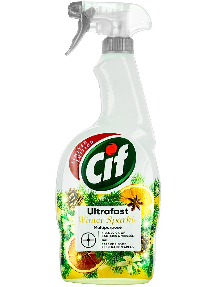 Cif solutie curatat multisuprafete cu pompa 750 ml ultrafast winter sparkle