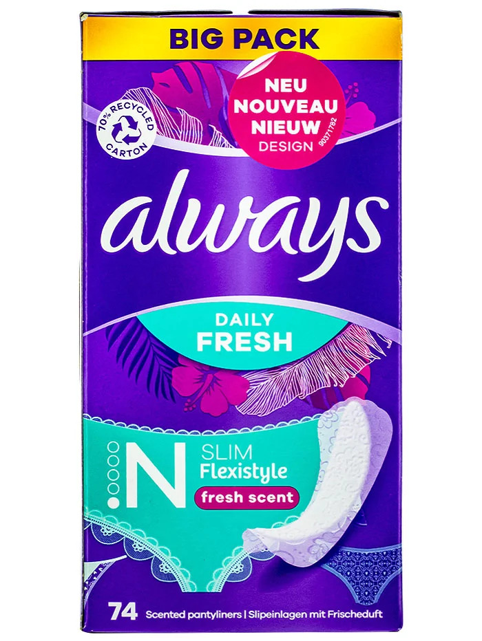 Always absorbante subtiri zilnice 74 buc normal slim flexistyle