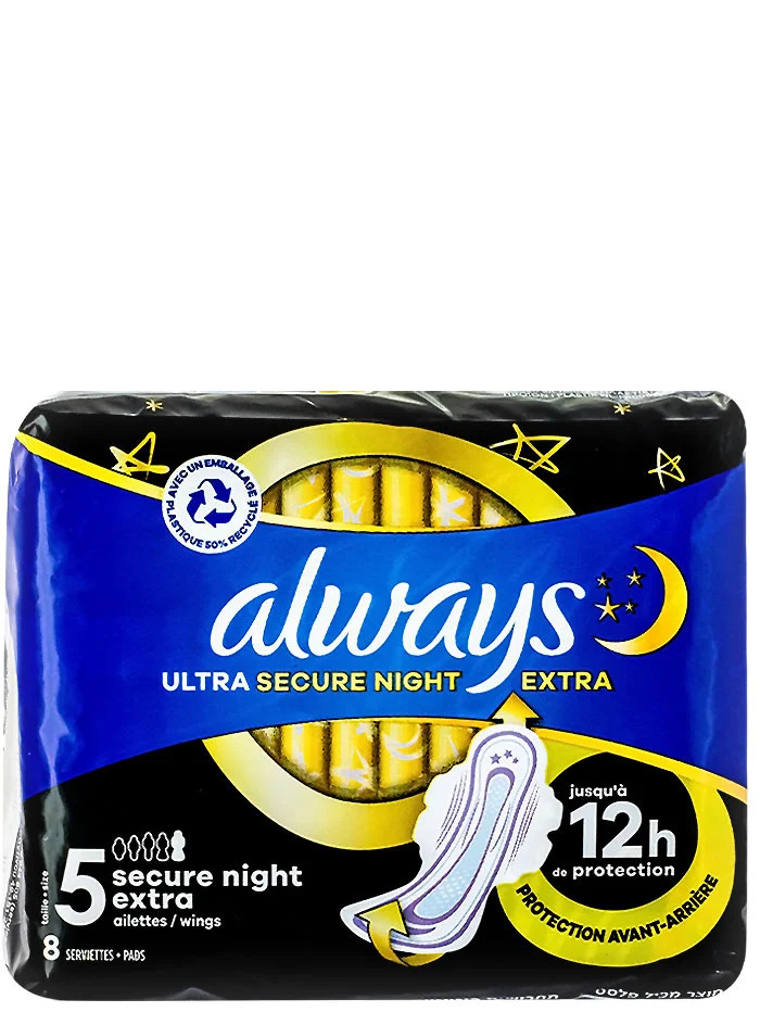 Always absorbante 8 buc ultra secure night extra s5