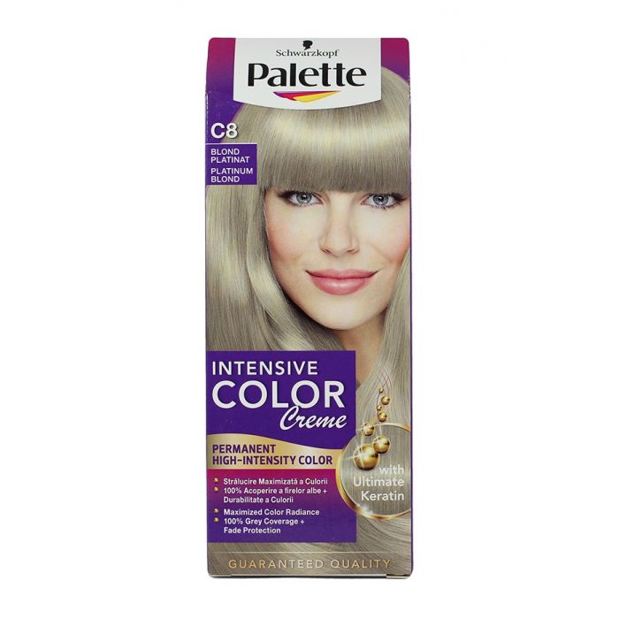 Palette Vopsea De Par Intensive Color Creme C8 Blond Platinat Importdirect