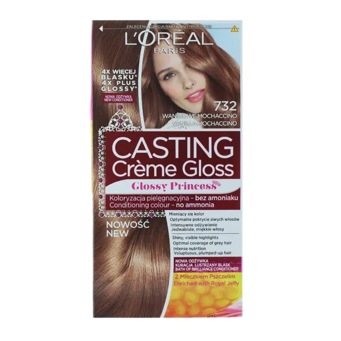 L\'Oreal Casting Creme Gloss 732 Vanilla Conditioning Hair Color *READ* L main image 3