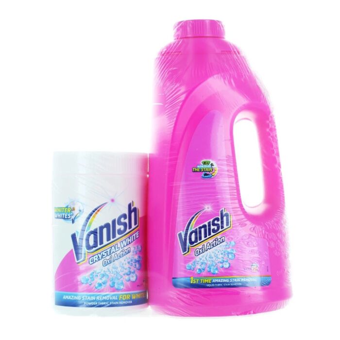 Vanish Detergent indepartare pete+Vanish Praf 2L+665 gr Oxi Action+Crystal White ImportDirect