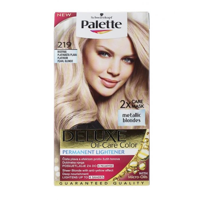 Palette Vopsea De Par Deluxe Oil Care Color 219 Pearl Blond Importdirect