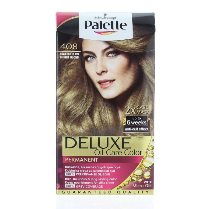 Palette Vopsea De Par Deluxe Oil Care Color 408 Bright Blond Importdirect