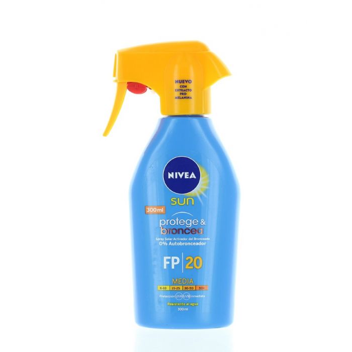 Nivea Sun Lotiune De Protectie Solara Si Bronzare Rapida Cu Pompa 300 Ml Spf 20 Importdirect