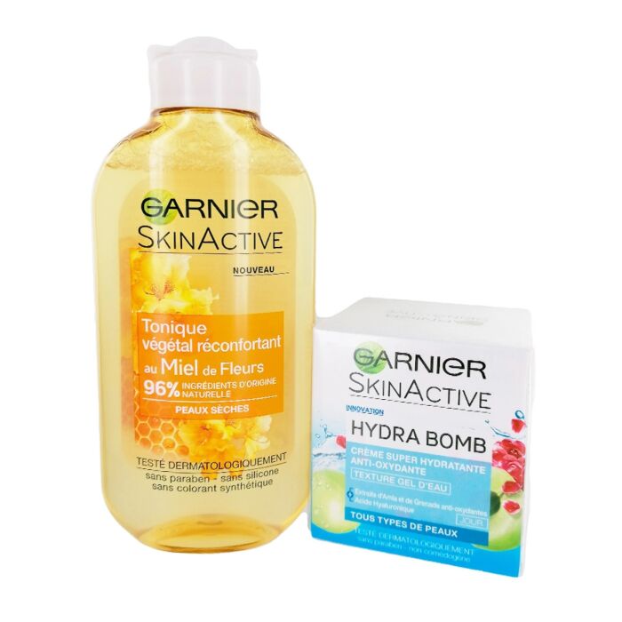 PROMO Garnier Crema 50 ml Hydra Bomb+Lotiune tonica 200 ml Honey Flower