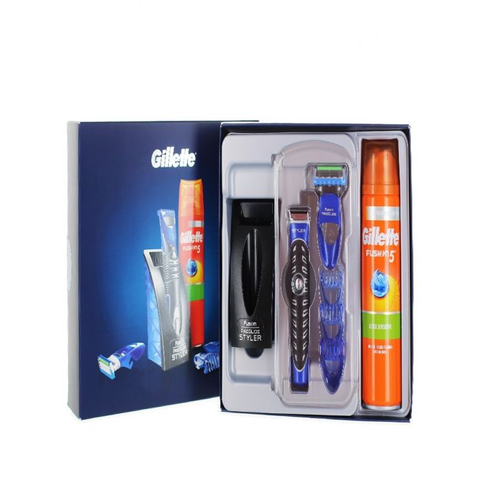 Gillette Caseta Aparat De Tuns Barba Rezerva Gel De Ras 200 Ml Fusion5 Importdirect