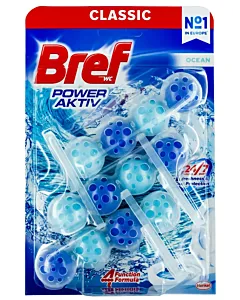 Bref Odorizant WC cu bile 3x50g Power Aktiv Ocean