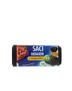 Anna Saci menajeri 35 L 15 buc Ultrarezistent