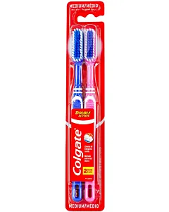 Colgate Periuta de dinti 2 buc Double Action Medium
