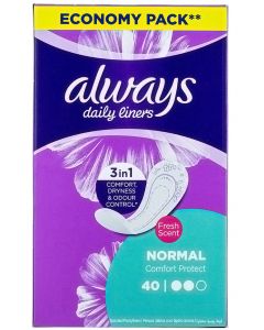Always Absorbante subtiri zilnice 40 buc Normal Fresh Scent 