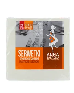Anna Servetele de masa 3 straturi 20 buc 33x33 cm Crem