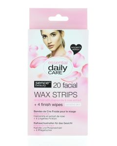 Sence Beauty Benzi depilatoare cu ceara 20 buc Fata si zone sensibile