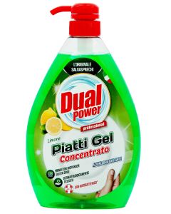Dual Power detergent pentru vase cu pompa 1000 ml Limone