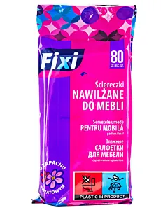 Fixi Servetele umede pentru mobila 80buc Floral