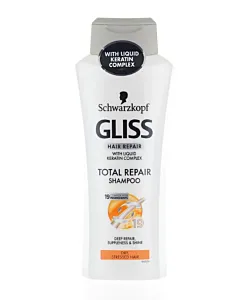 Gliss Șampon 400 ml Total Repair – șampon reparator cu keratină lichidă pentru păr deteriorat