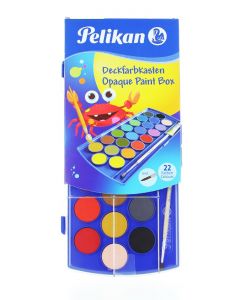Pelikan Acuarele 22 Culori+ Alb De Zinc + Pensula