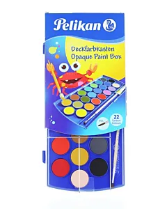 Pelikan Acuarele 22 Culori+ Alb De Zinc + Pensula
