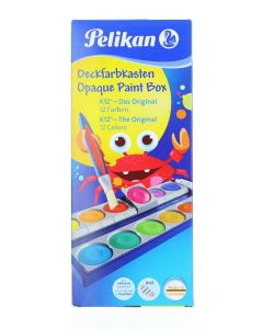 Pelikan Acuarele 12 Culori Detasabile+ Alb De Zinc
