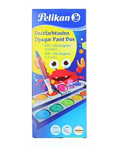 Pelikan Acuarele 12 Culori Detasabile+ Alb De Zinc