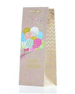 Sacosa Cadou pentru sticla 1 buc Happy Birthday