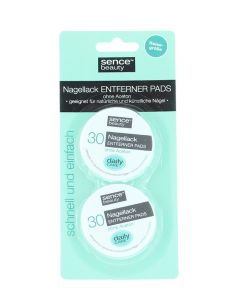 Sence Beauty Dischete pentru indepartarea ojei 2x30 buc (fara acetona)